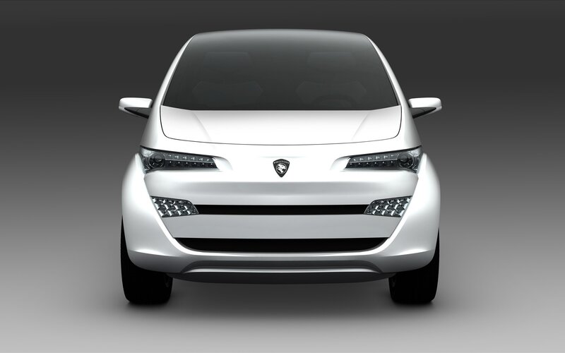 white concept car front view