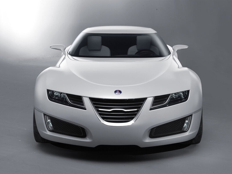 white concept car front view