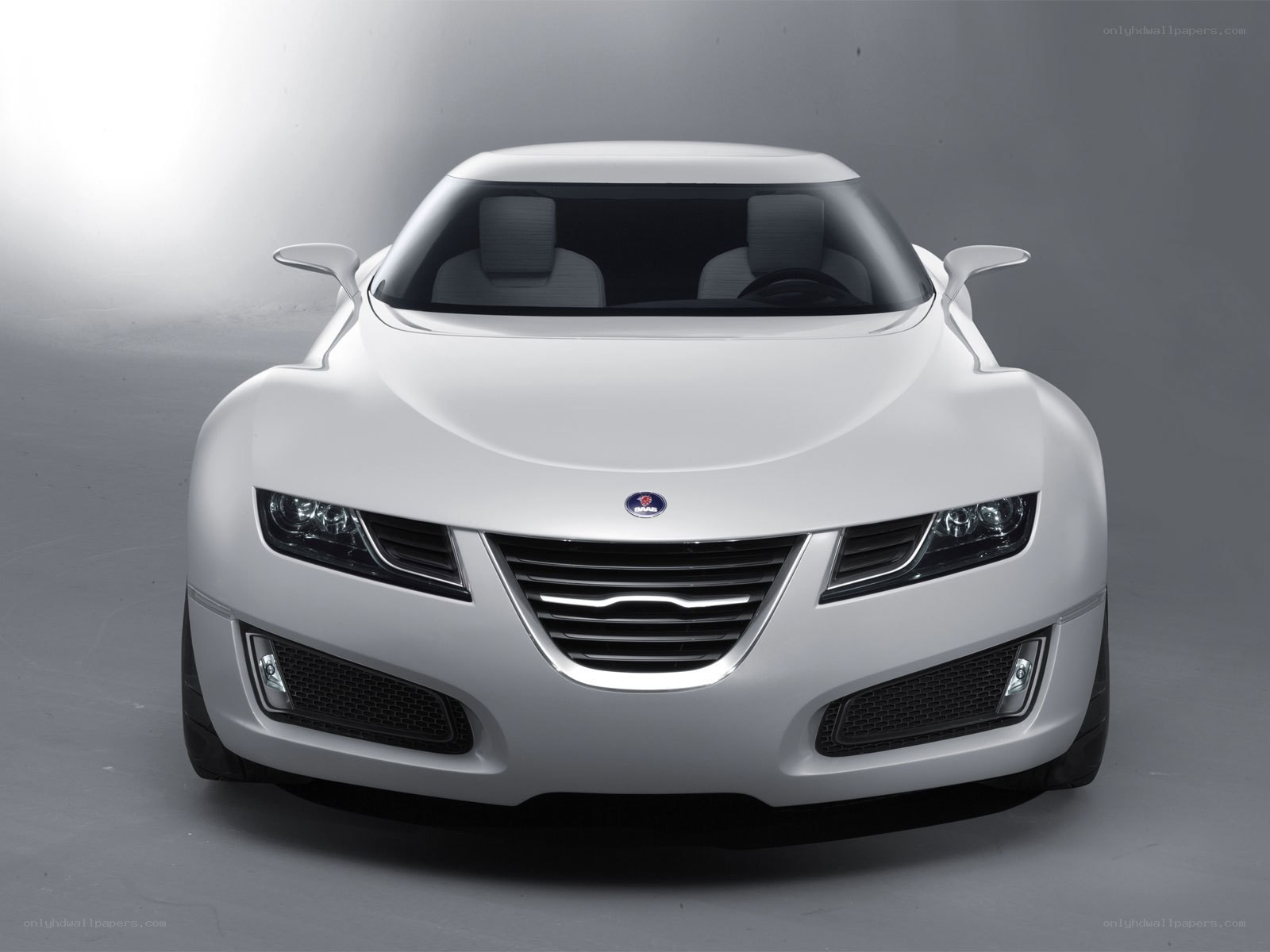 white concept car front view
