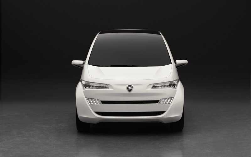 white concept car front view