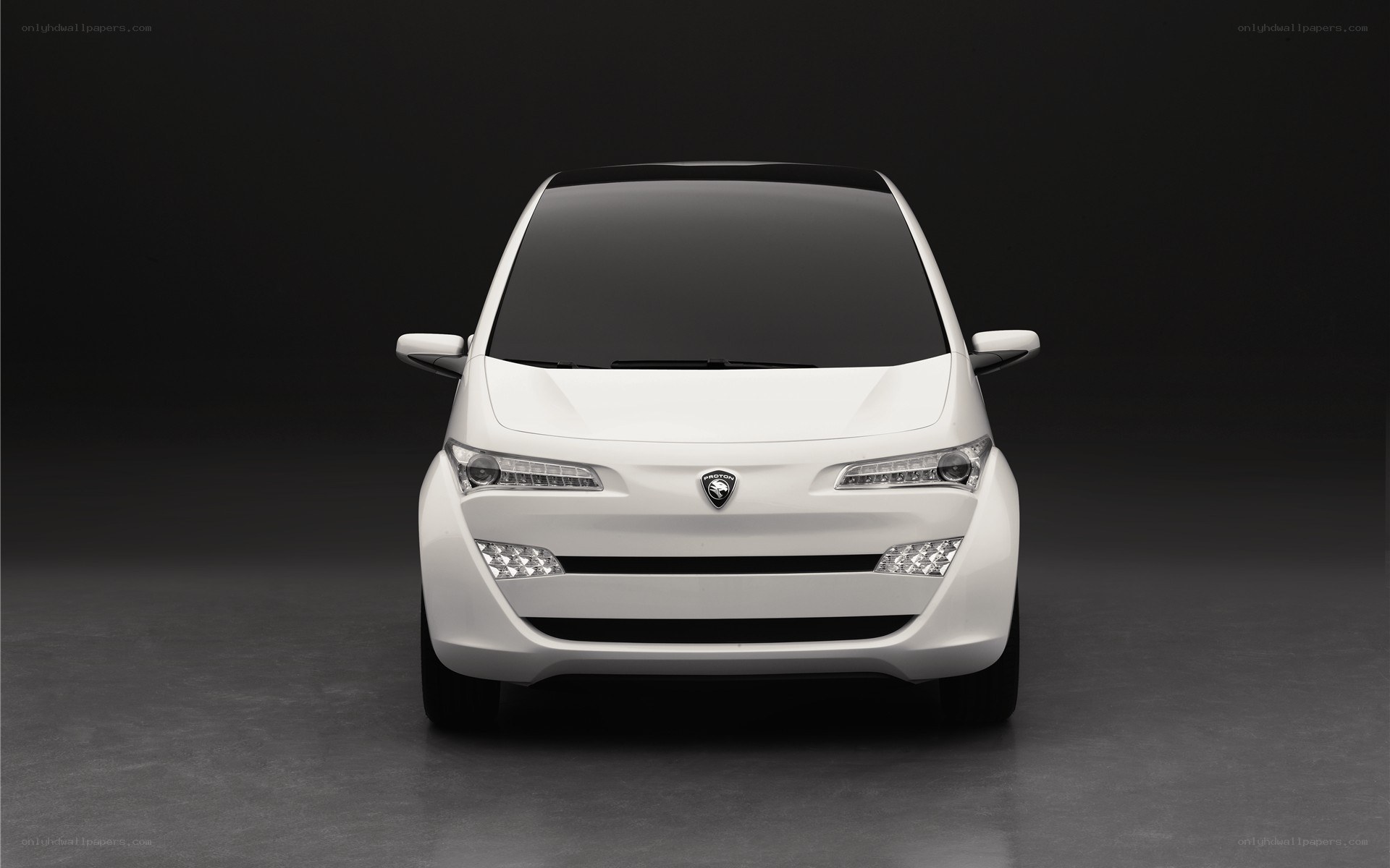 white concept car front view