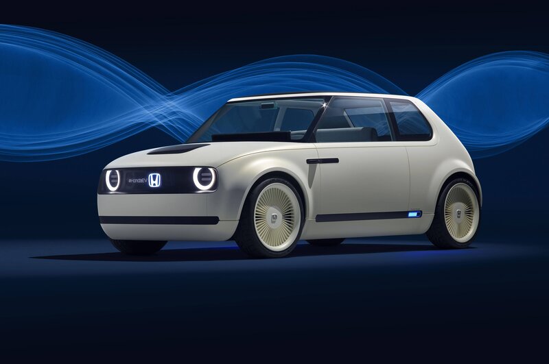 White Concept Car — Futuristic, 3d Render, Blue Light Effects