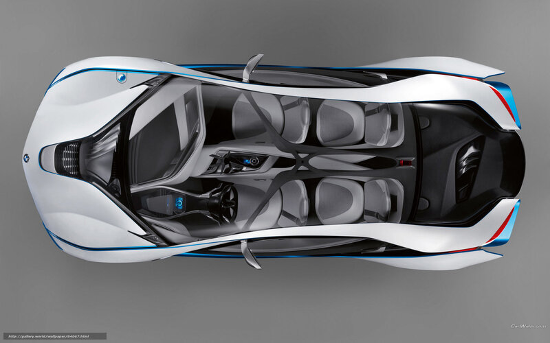 White Concept Car — Futuristic, 3d Render, Car Interior