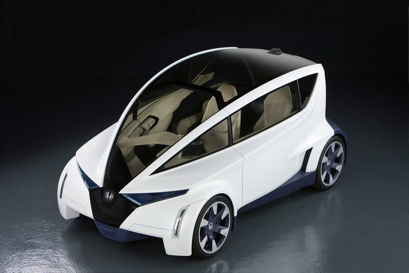 White Concept Car — Futuristic, 3d Render, Seats, Wheels