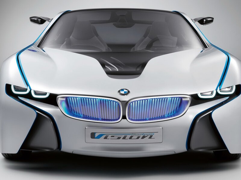 White Concept Car — Futuristic, Photograph