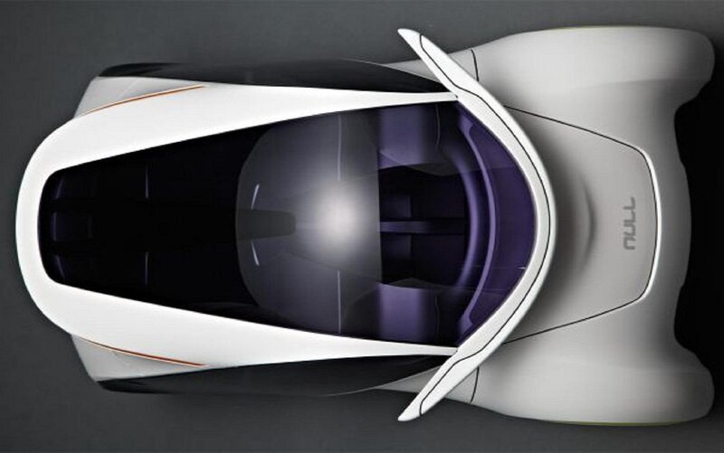 White Concept Car — Futuristic