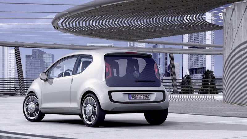 White concept car in city