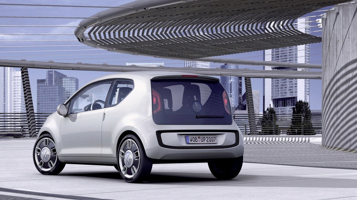 White concept car in city