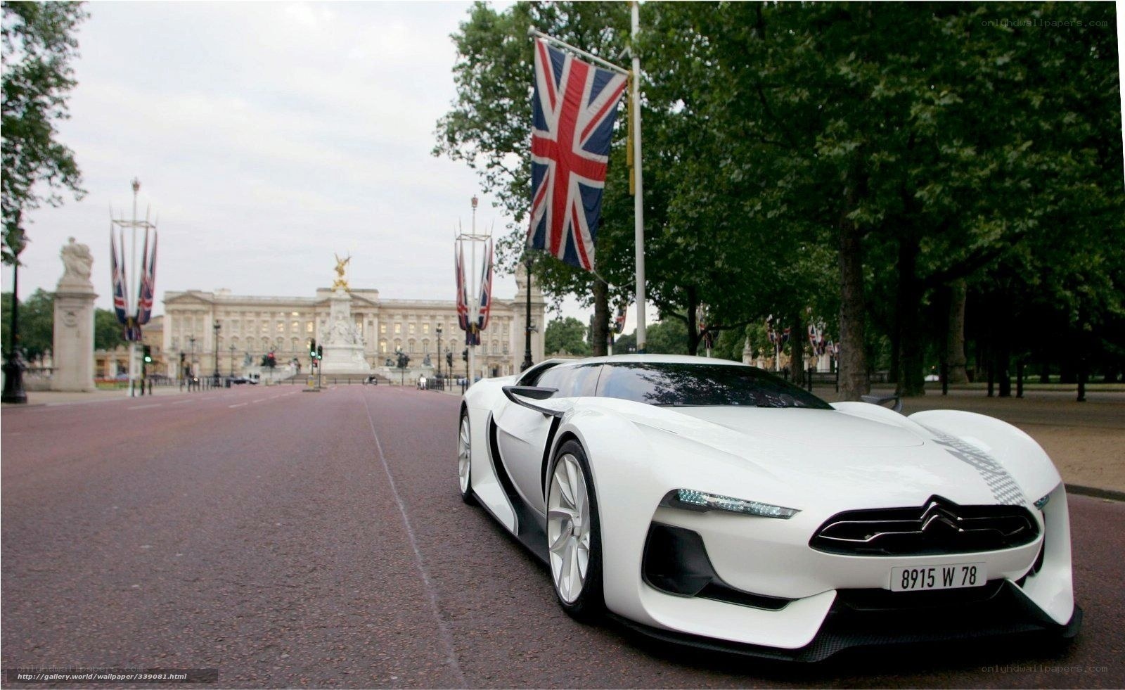 White concept car in London