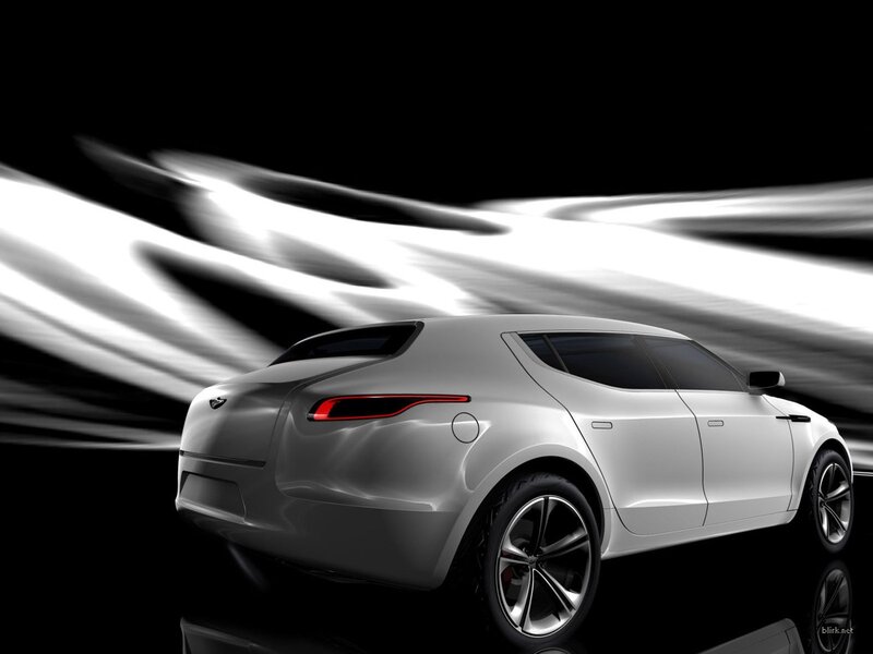 white concept car in motion