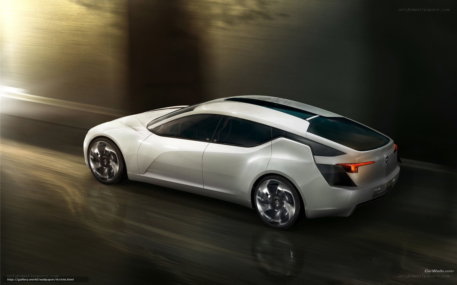 white concept car in motion