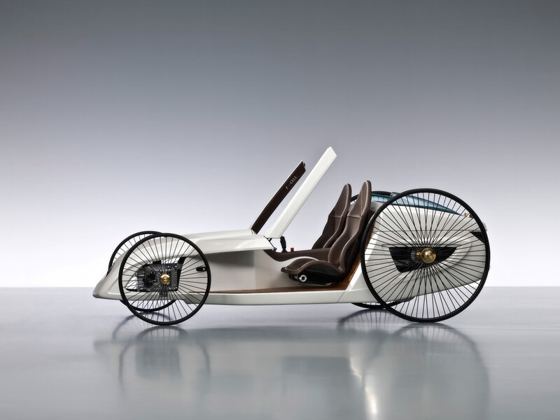 White Concept Car — Minimalist, 3d Render, Seats, Wheels