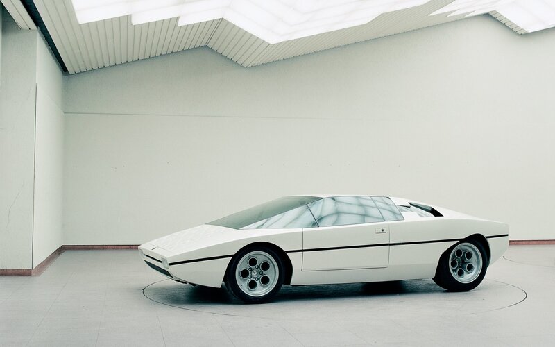 White Concept Car — Minimalist, Photograph, Room