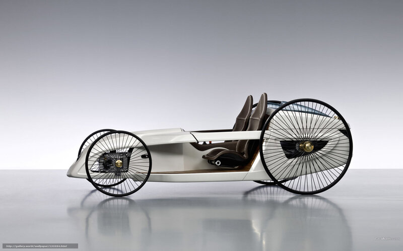 White Concept Car — Minimalist, Photograph