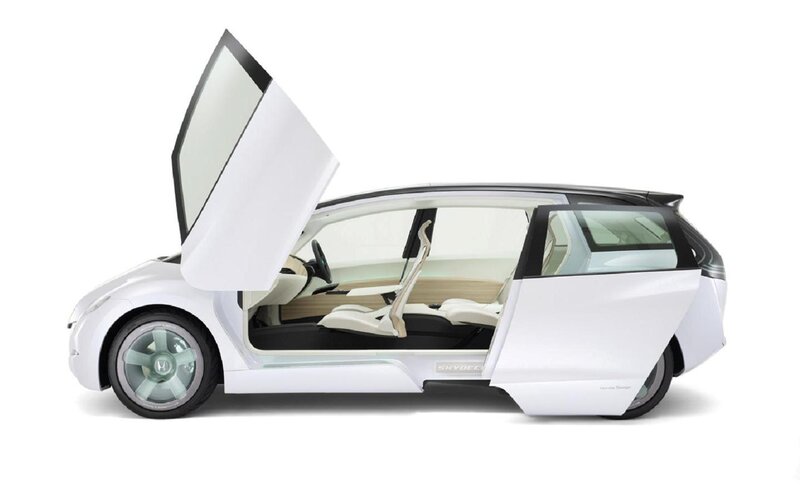 White Concept Car — Modern, 3d Render, Car Door