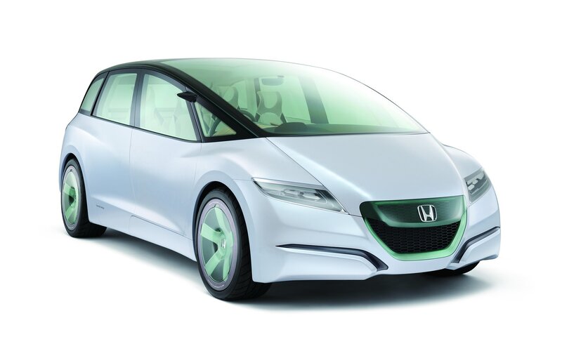 White Concept Car — Modern, 3d Render, Green Accents, Wheels