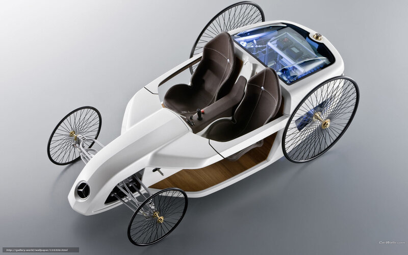 White Concept Car — Modern, 3d Render, Seats