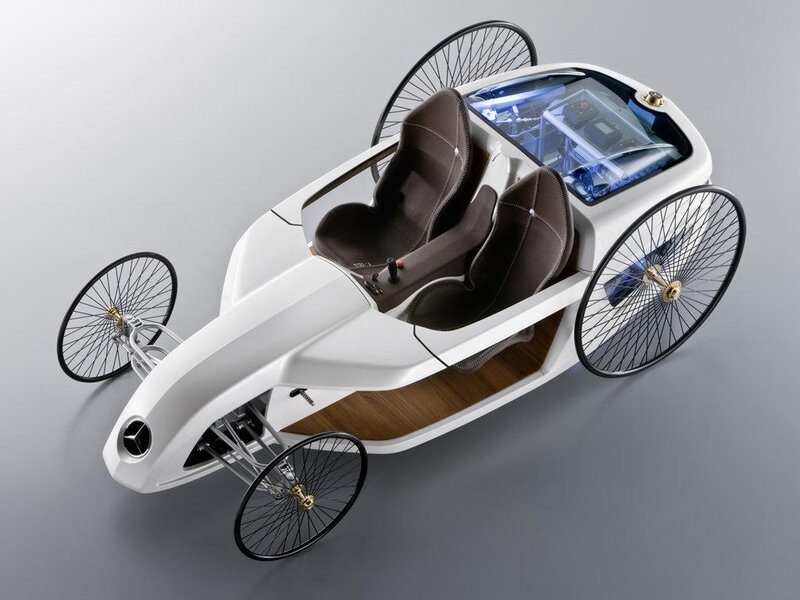 White Concept Car — Modern, 3d Render, Seats, Wheels