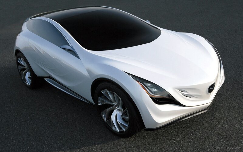 White Concept Car — Modern, 3d Render, Wheel, Road