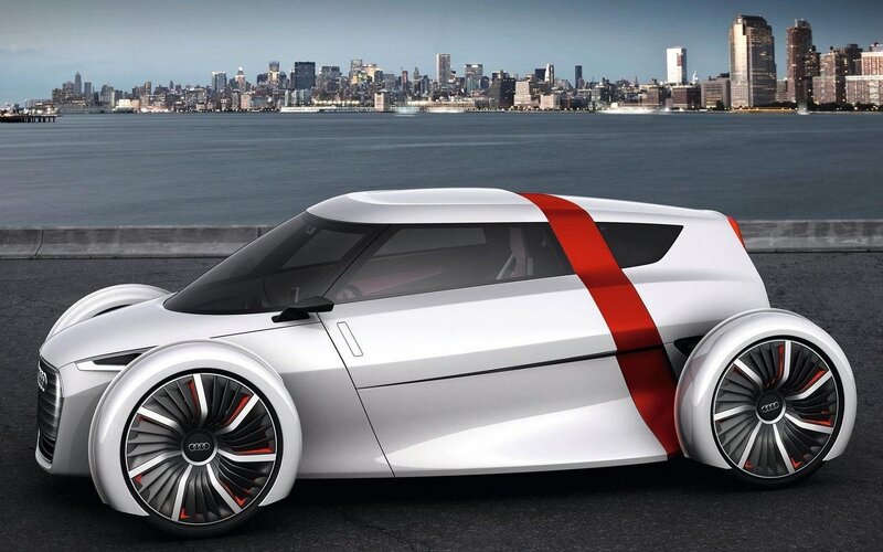 White Concept Car — Modern, Afternoon