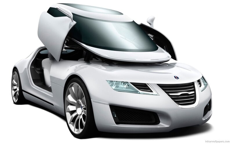 White Concept Car — Modern, Digital Art, Car Door