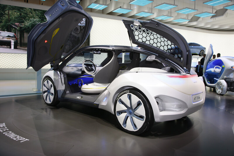 White Concept Car — Modern, Photograph, Car Door, Exhibition Hall