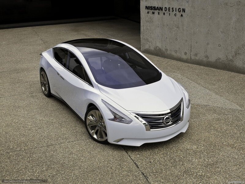 White Concept Car — Modern, Photograph, Concrete Floor