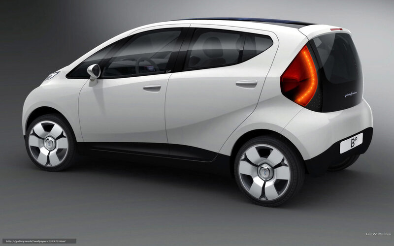 White Concept Car — Neutral, 3d Render, Wheel, Taillight