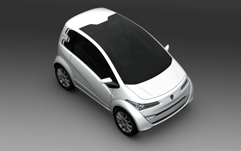 White Concept Car — Neutral, 3d Render, Windows