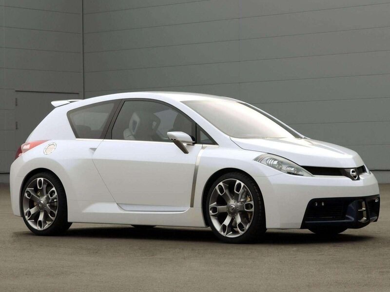 White Concept Car — Neutral, Photograph, Building