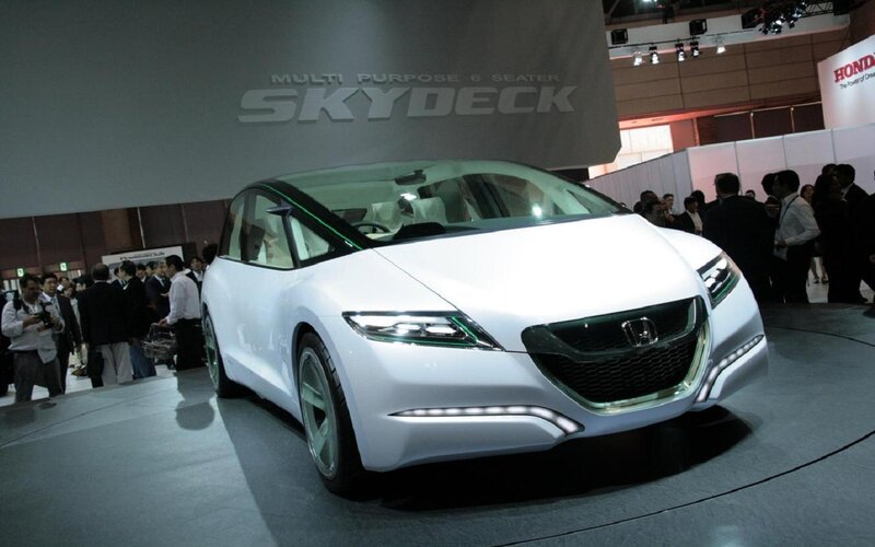 White Concept Car — Neutral, Photograph, Car Show, Crowd