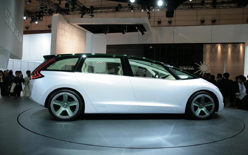 White Concept Car — Neutral, Photograph, Car Show, People, Display Stand