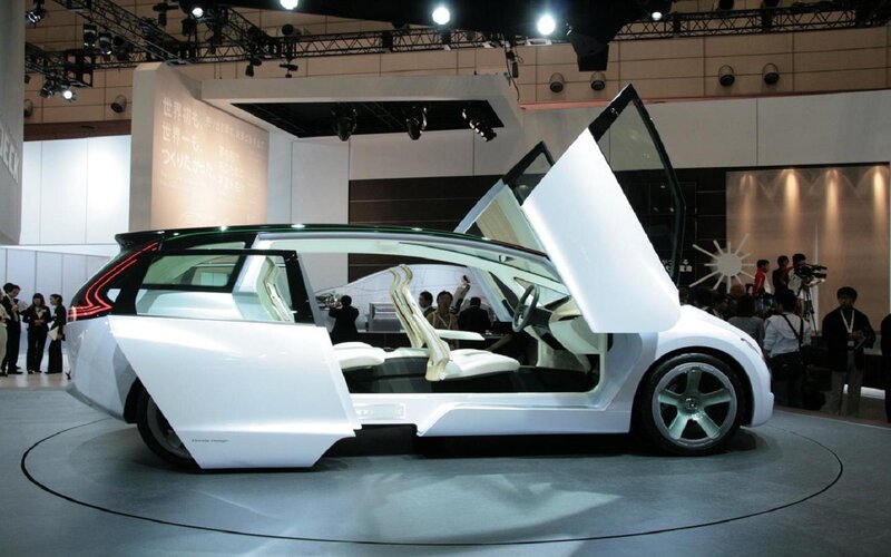 White Concept Car — Neutral, Photograph, People, Camera