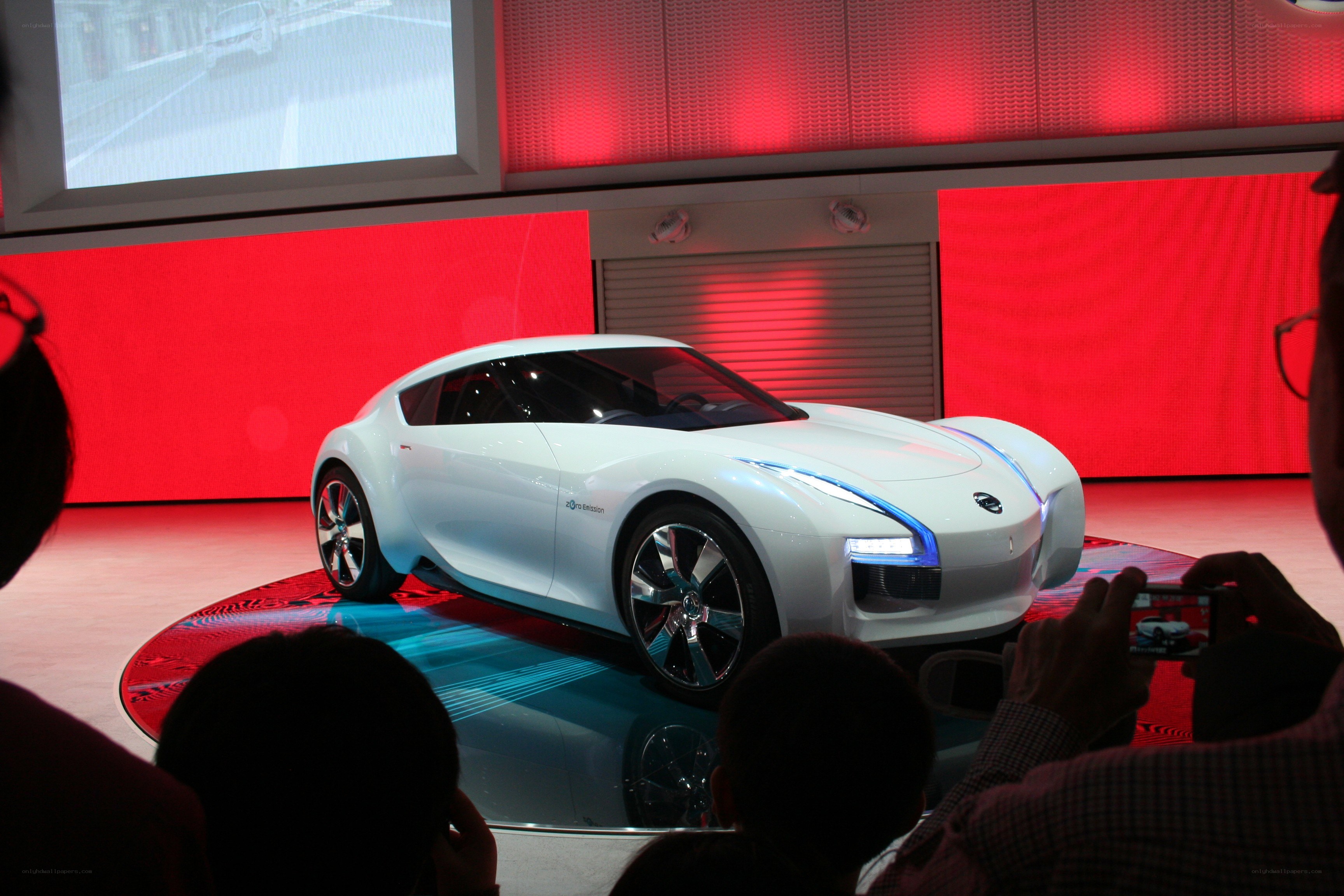 White concept car on display