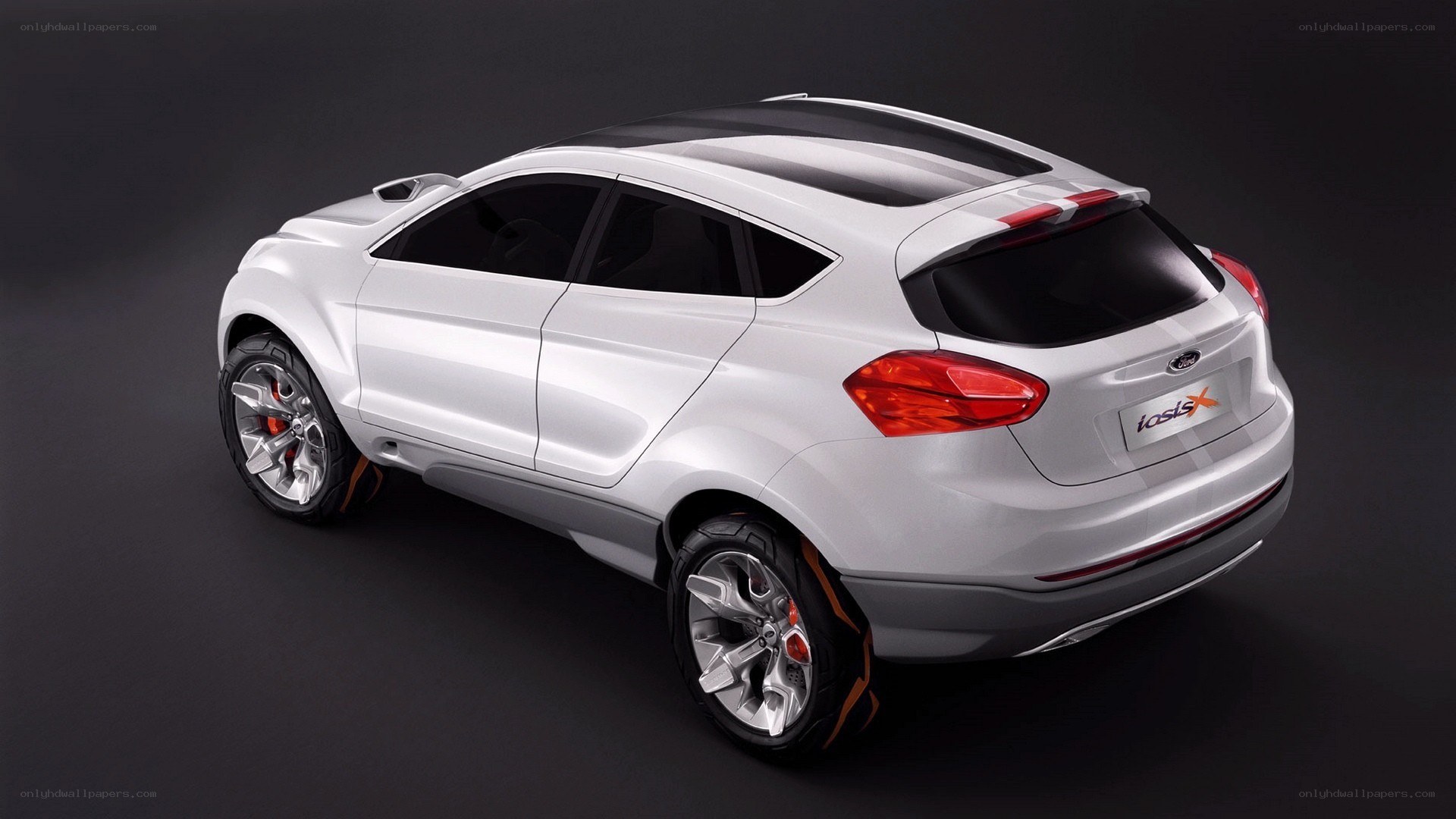 white concept car rear view