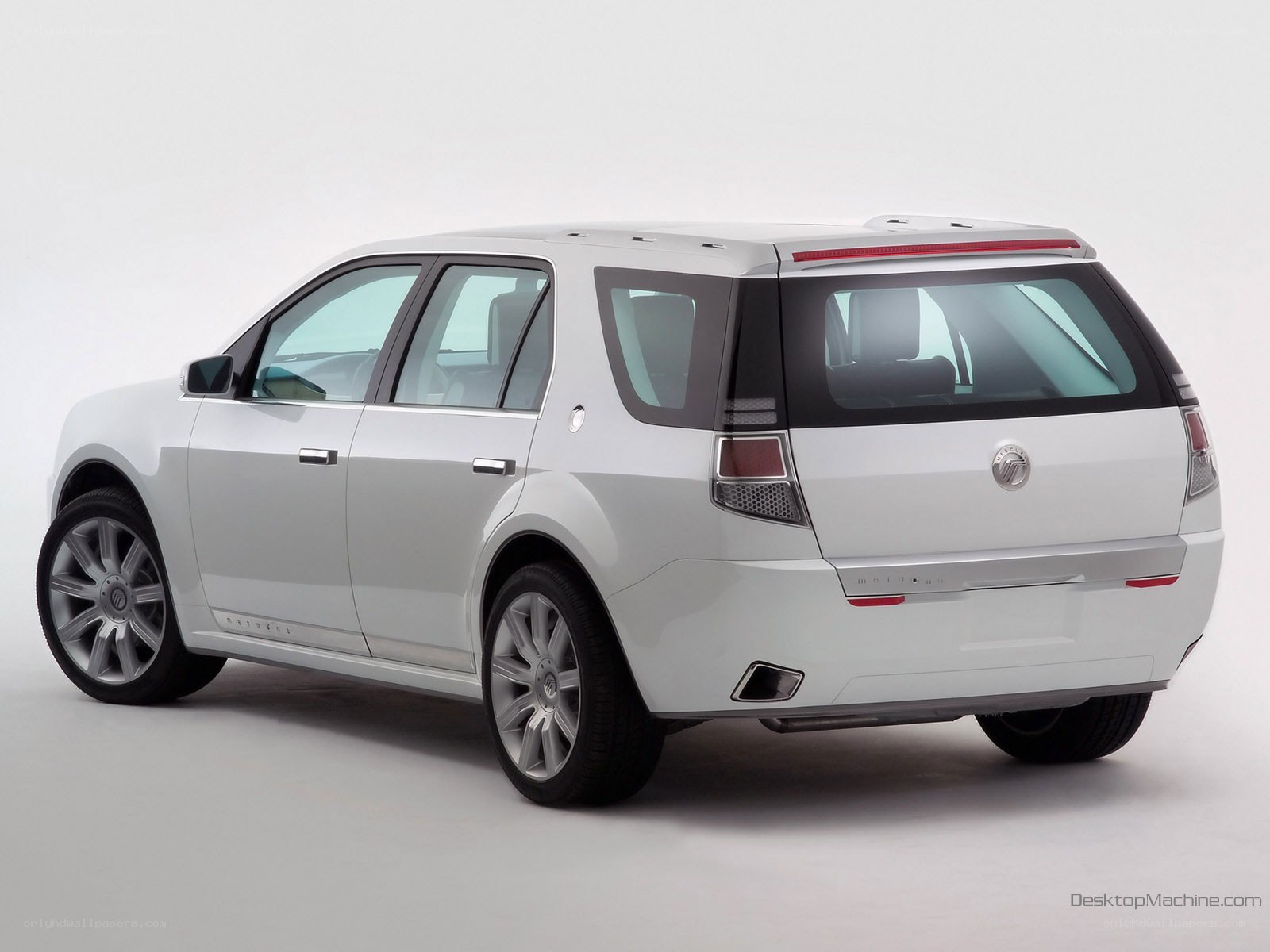white concept car rear view