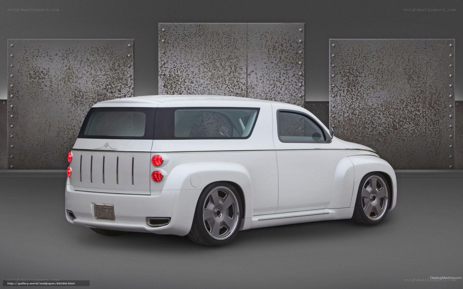white concept car rear view