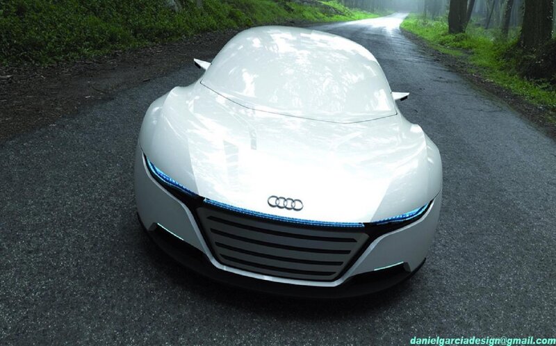 White Concept Car — Serene, 3d Render