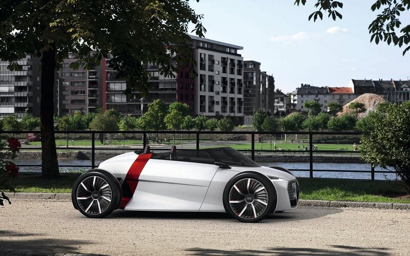 White Concept Car — Serene, Afternoon, 3d Render