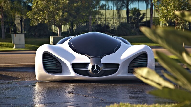 White Concept Car — Serene, Afternoon, 3d Render, Trees, Road, Plant, Black