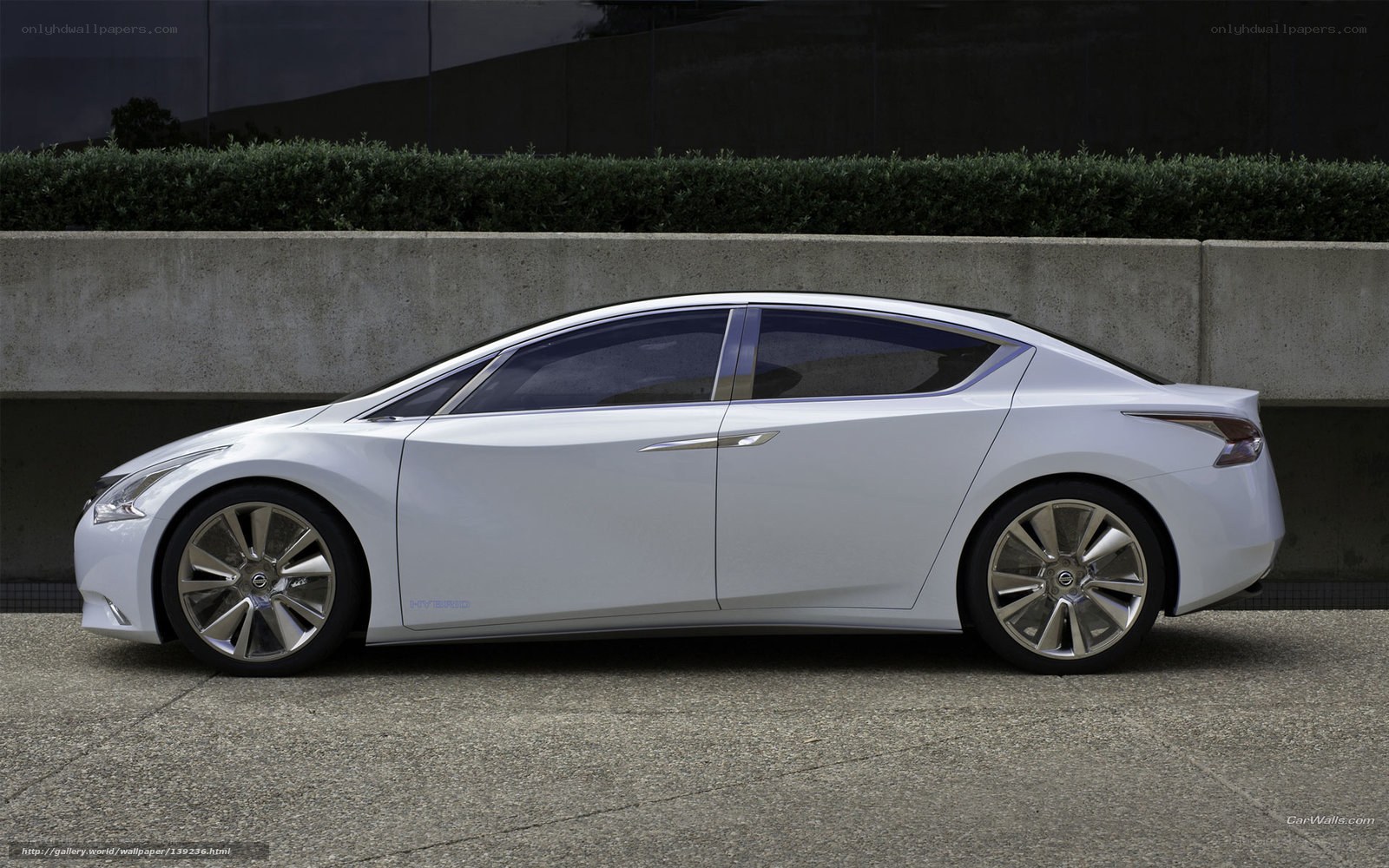 White concept car side view