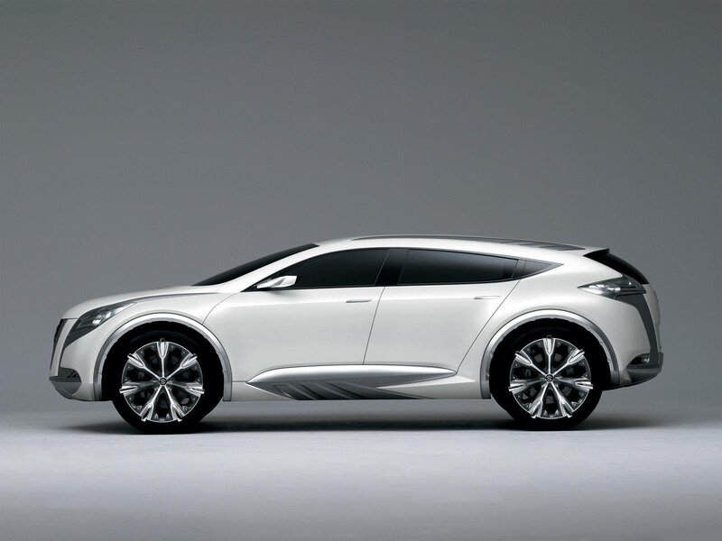 white concept car side view