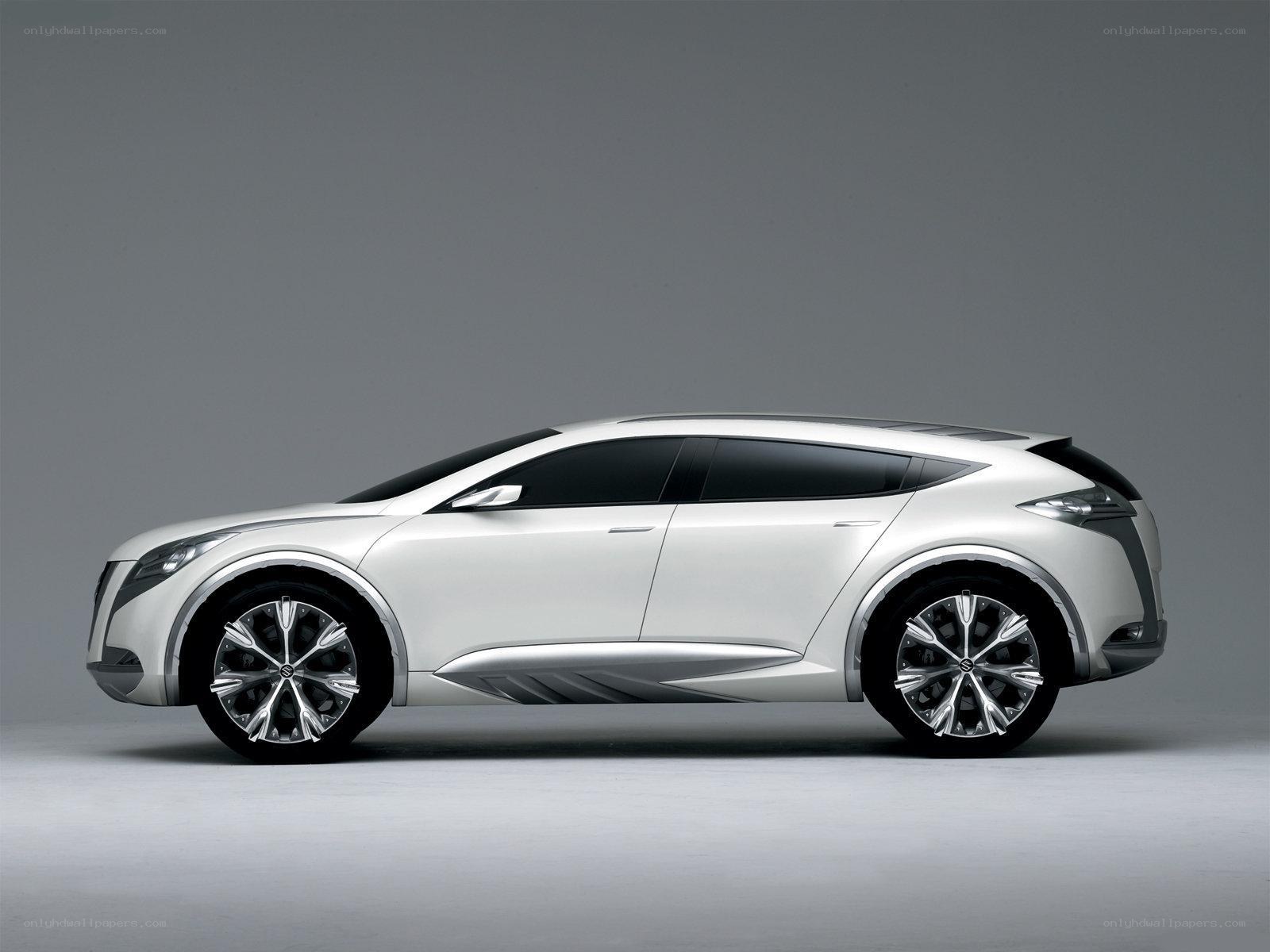 white concept car side view