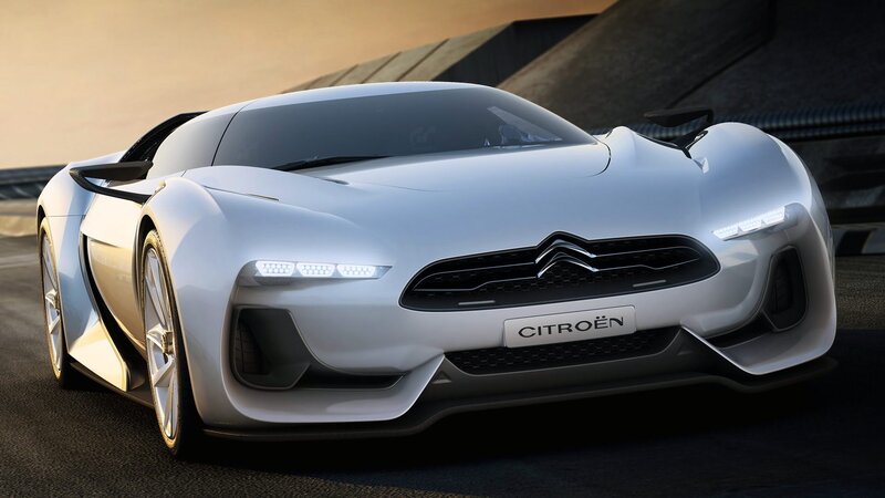White Concept Car — Silver, Dramatic, Sunset, 3d Render