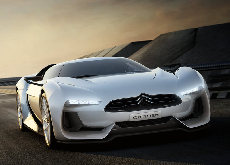 White Concept Car — Silver, Dramatic