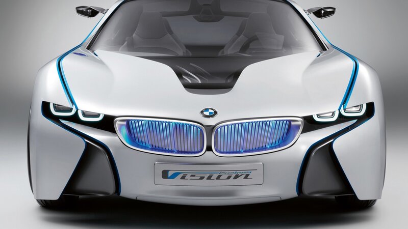 White Concept Car — Silver, Futuristic, 3d Render