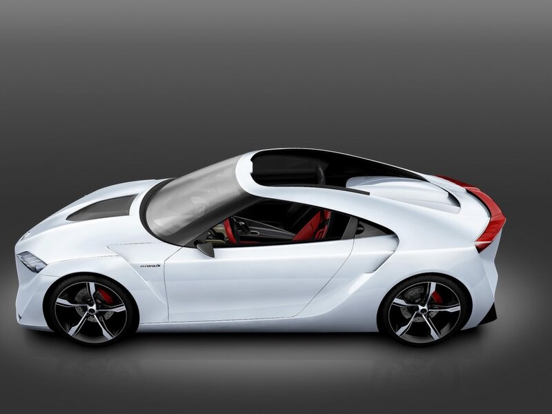 White Concept Car — Sleek, 3d Render, Red Seats