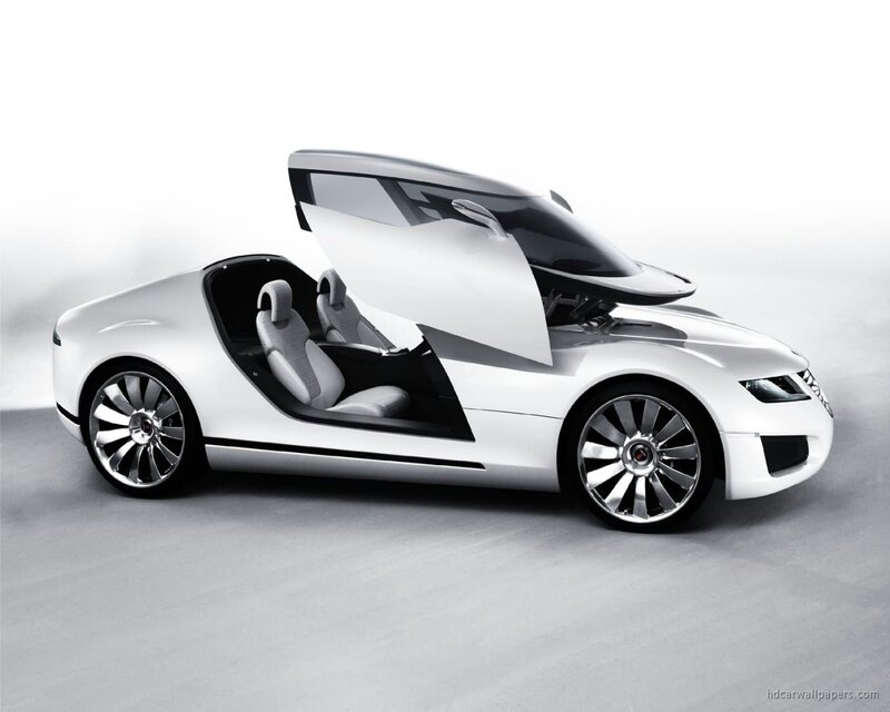 white concept car with open door