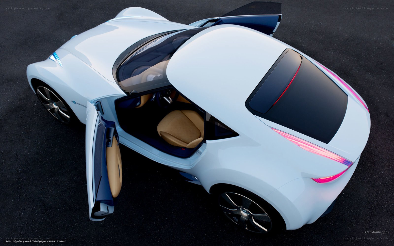 white concept car with open door