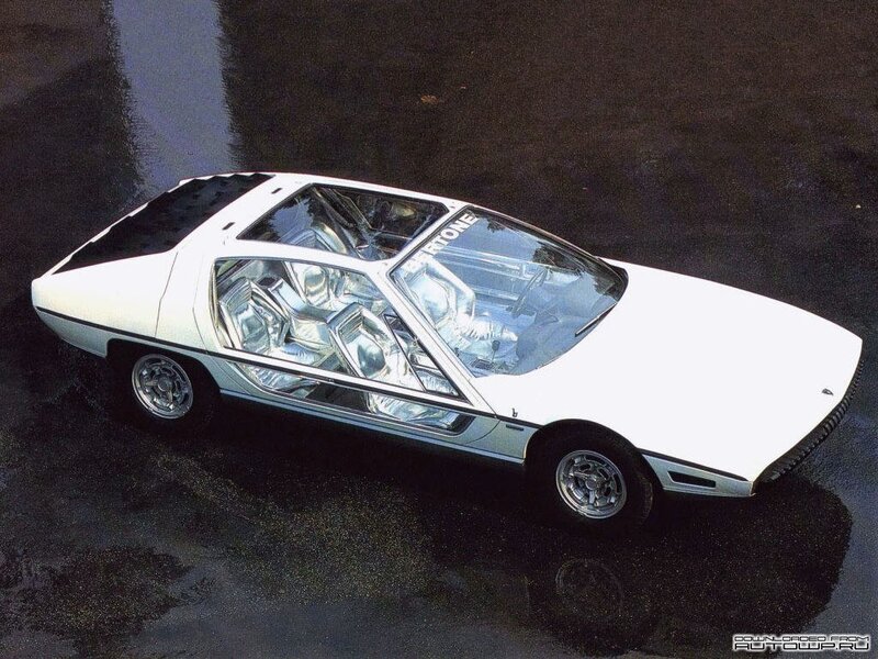 white concept car with transparent body